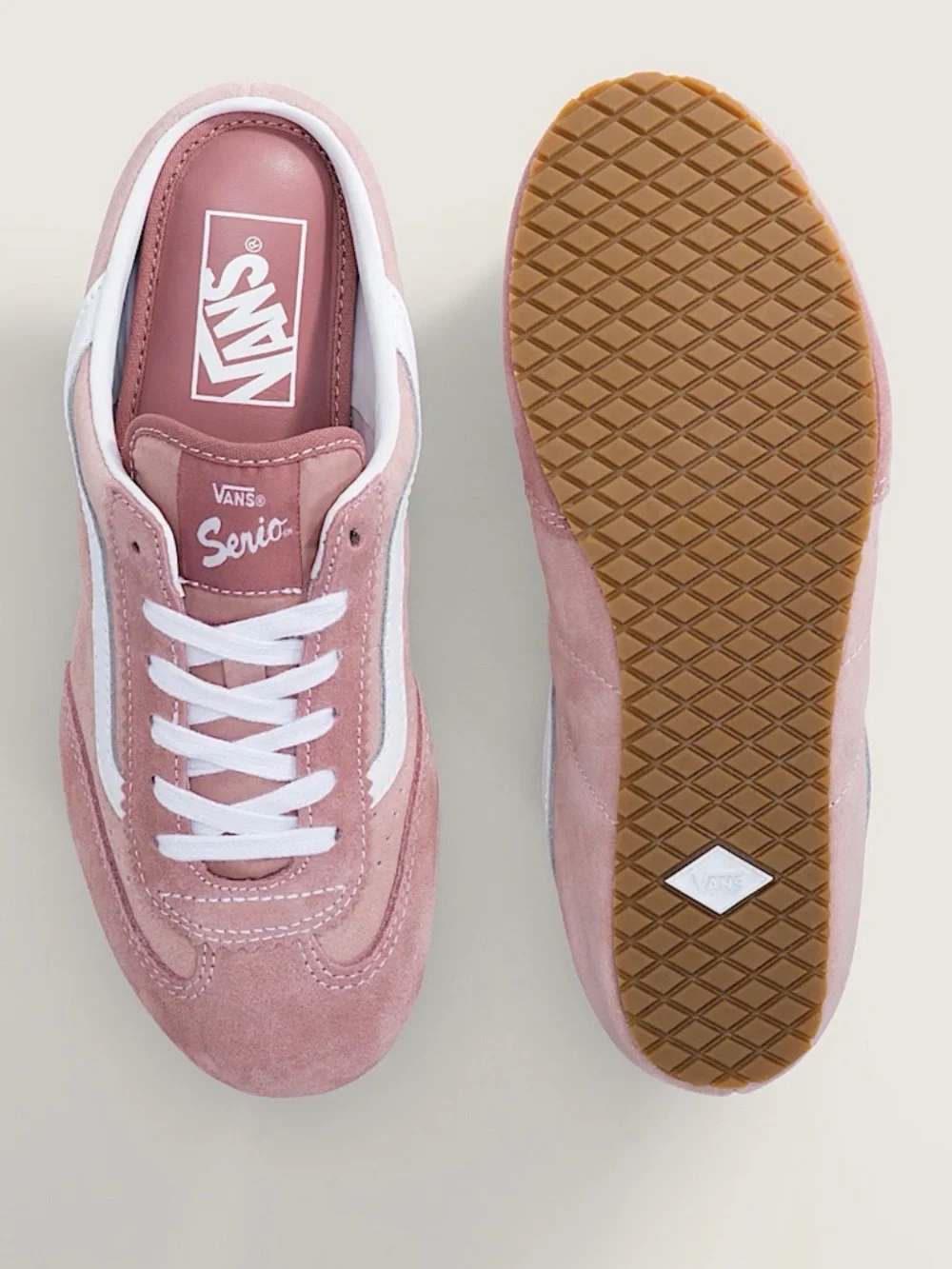Vans Super Lowpro Mule in Pink Suede Size 8 New